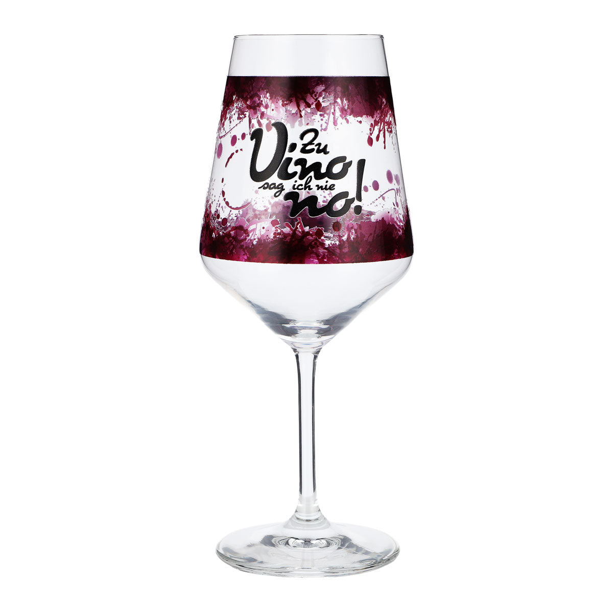 Verre à vin Sipply avec inscription « Zu Vino sag ich nie no ! » (Je ne dis jamais non au vin !) 0,5 l – Vue 5