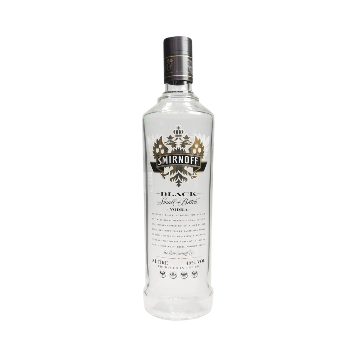 Smirnoff Décoration Bouteille d'exposition 5 l VIDE Bouteille factice en plastique XXL 5 l Magnum