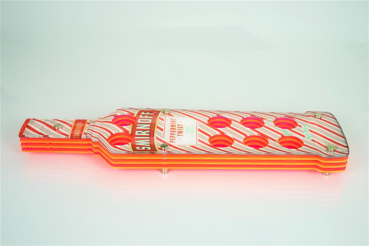 Plateau de service Smirnoff Peppermint Twist Shot Board 8 shots, décoration de bar – Vue 7