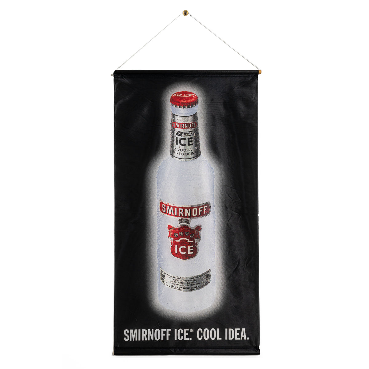 Bannière publicitaire enroulable Smirnoff Vodka, noire