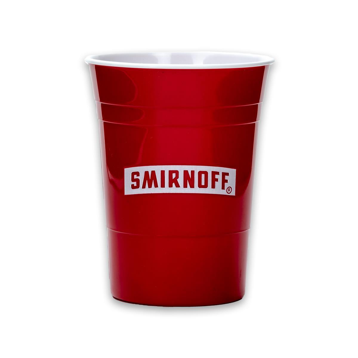 Verre à vodka Smirnoff Verre à usage multiple Verre de fête Verre rouge – Vue 2