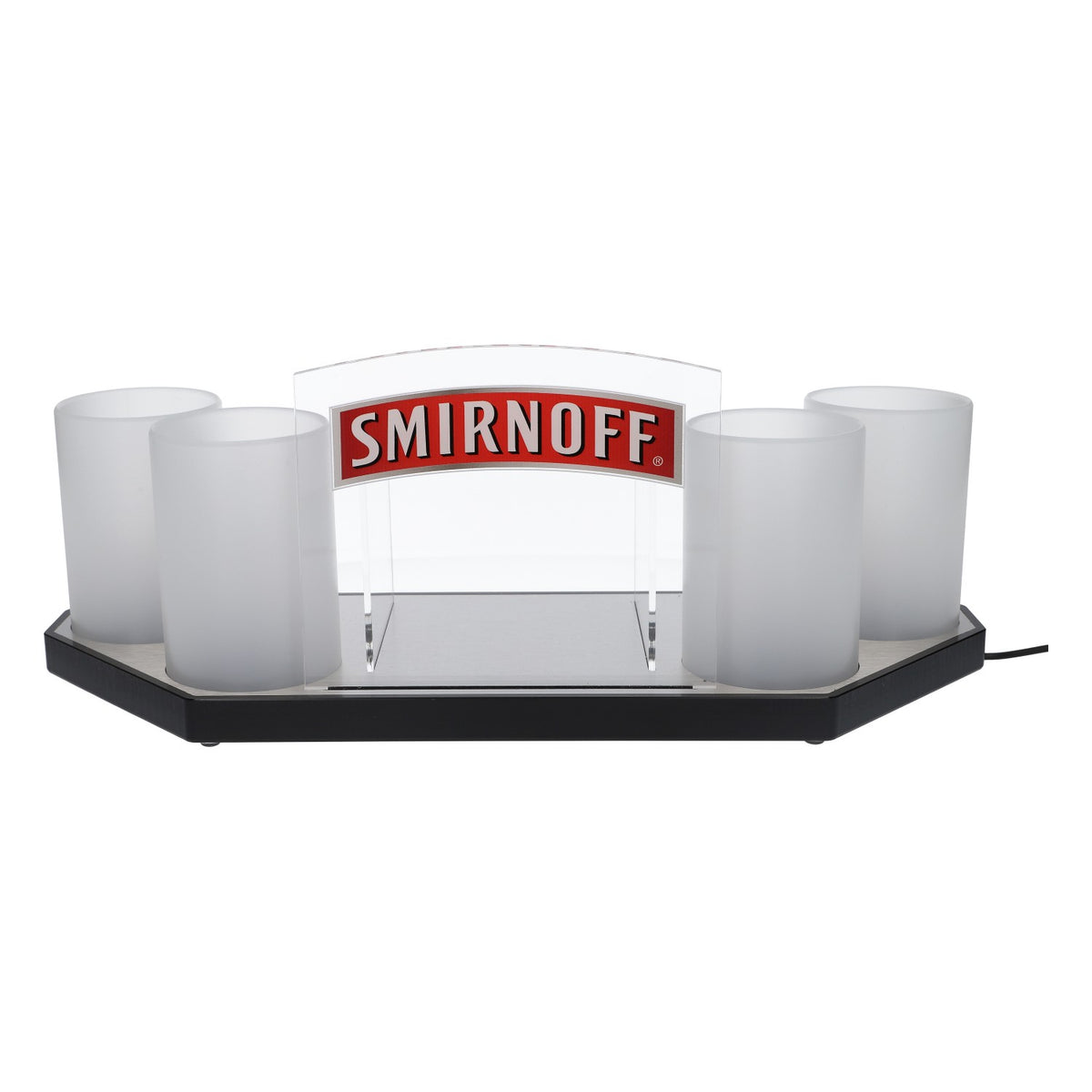 Smirnoff Vodka LED Barcaddy Accessoires de bar Présentoir avec inscription rouge