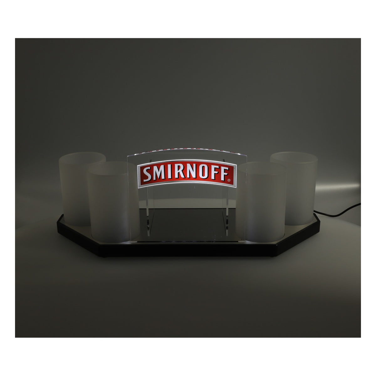 Smirnoff Vodka LED Barcaddy Accessoires de bar Présentoir avec inscription rouge – Vue 4