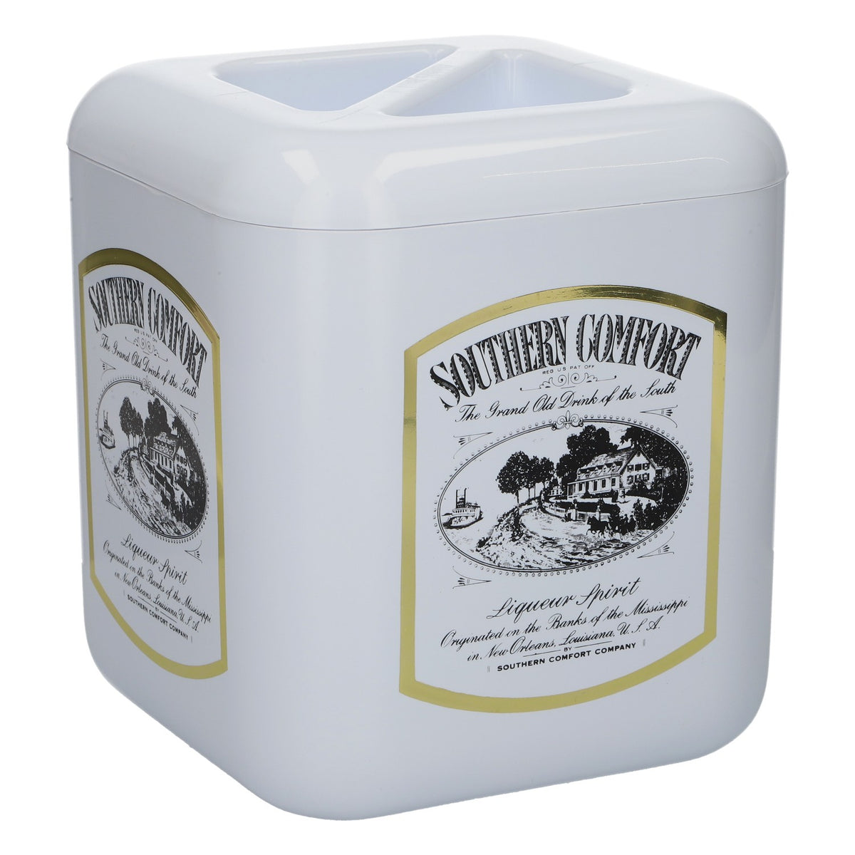 Bac à glaçons Southern Comfort Whiskey, blanc, en plastique, pour bar