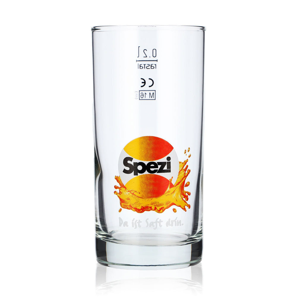 Verre à boisson gazeuse Spezi 0,2 l, verre à long drink « Da ist Saft drin », Rastal, verre à cocktail LDG
