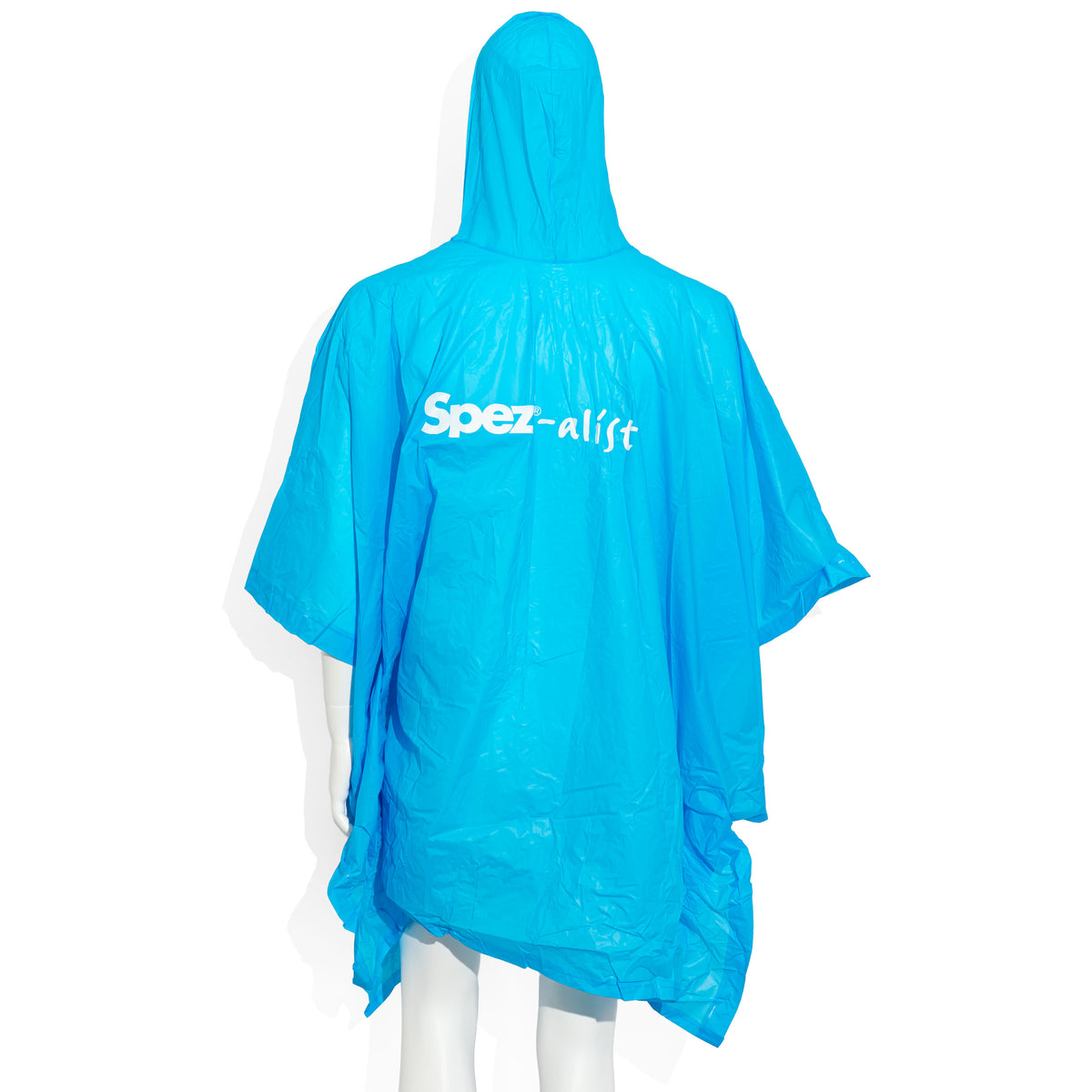Verre à boisson gazeuse Spezi bleu avec logo Spezi – Poncho de pluie en polyester – Vue 3