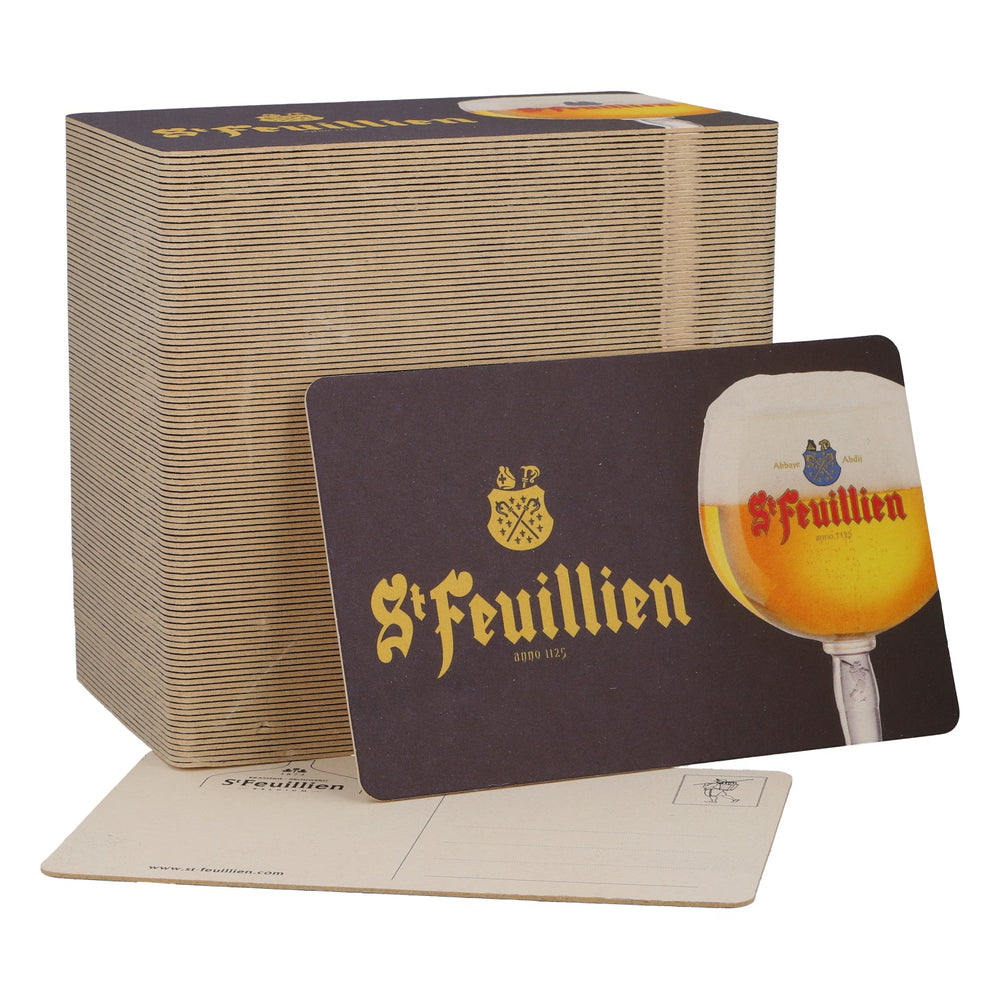 St. Feuillen Bière Sous-verre 1125 neuf Papier noir Coaster