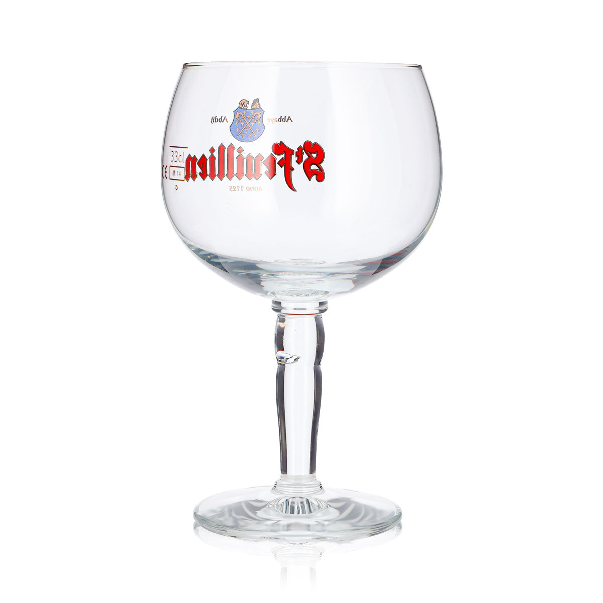Verre à bière St. Feuillien 0,33 l, forme coupe, style ballon, gravure – Vue 4