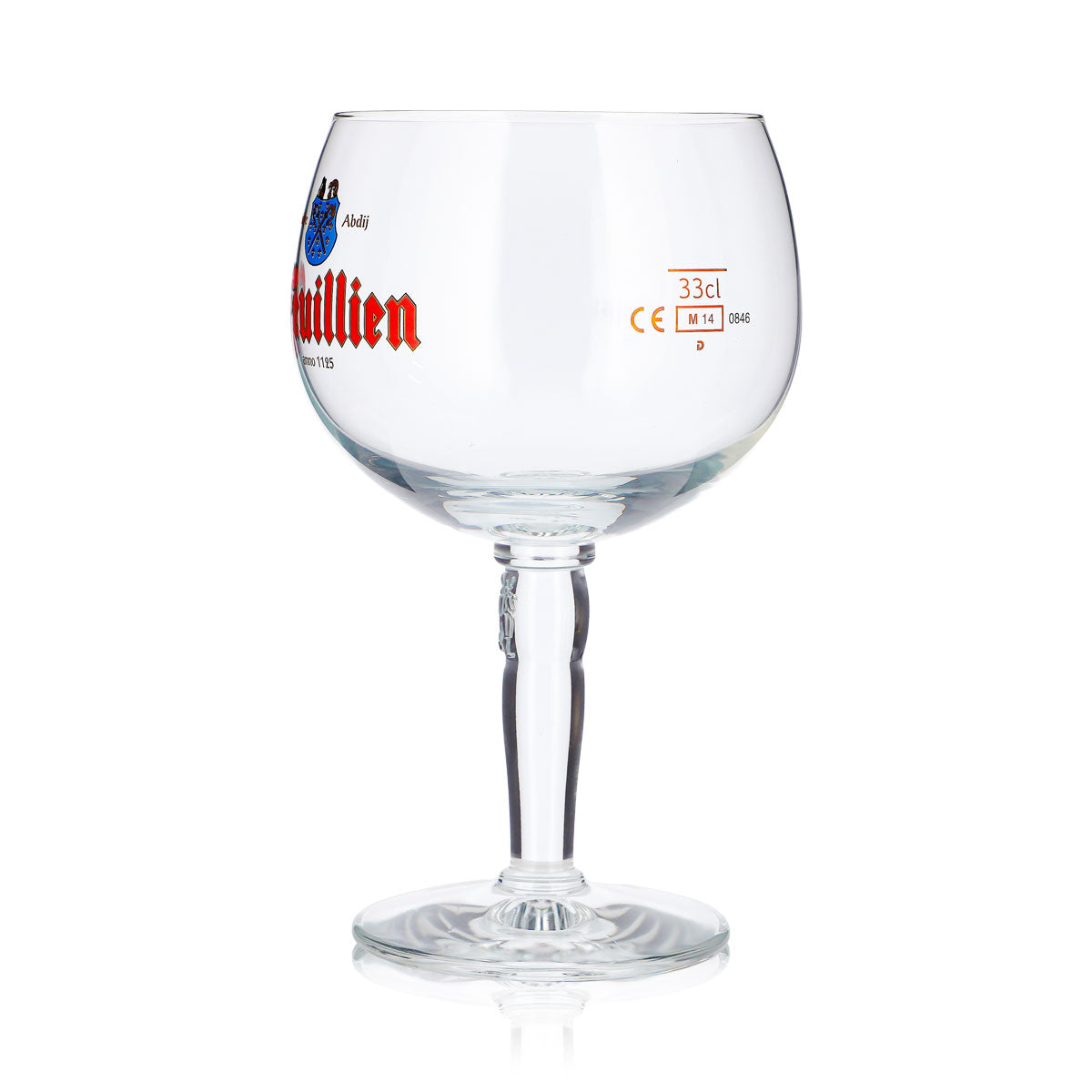 Verre à bière St. Feuillien 0,33 l, forme coupe, style ballon, gravure – Vue 5