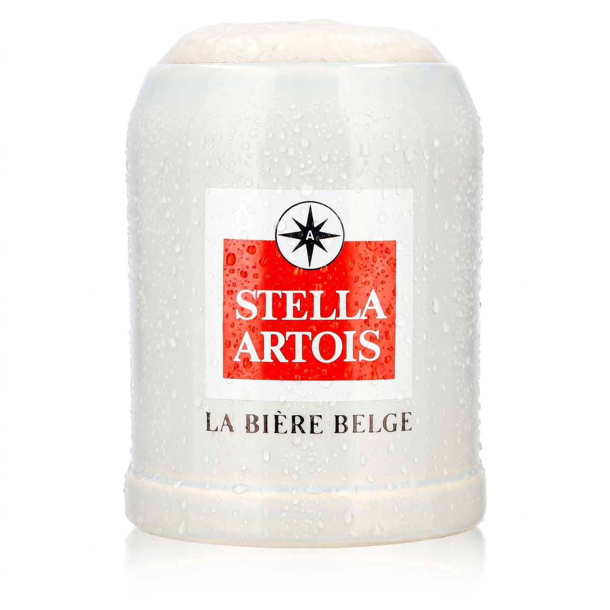 Verre à bière Stella Artois 0,5 l, chope en terre cuite avec grand logo en terre cuite