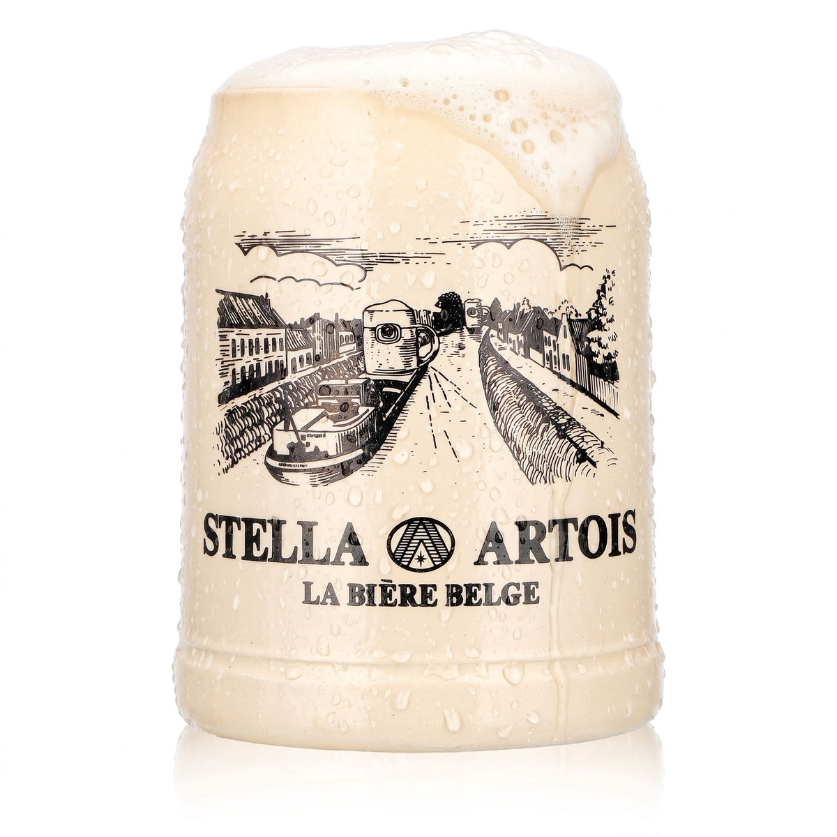 Verre à bière Stella Artois, chope en faïence, 0,5 l, bateau, bières belges, faïence