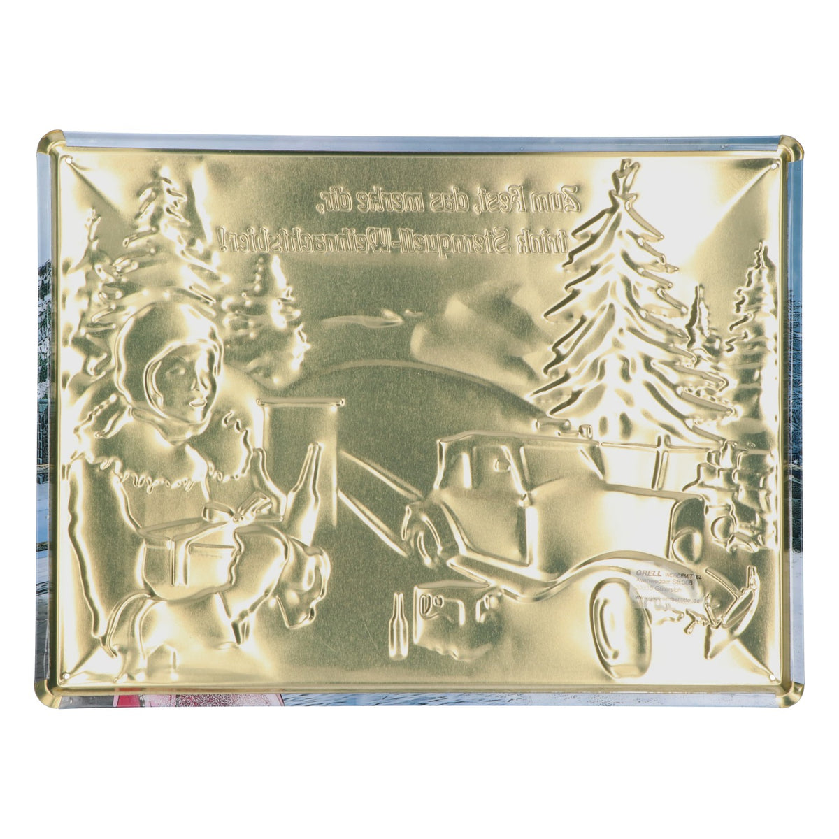 Plaque murale en métal Sternquell Bier 40 x 30 cm « Pour les fêtes, n'oublie pas : bois la bière de Noël Sternquell ! » – Vue 2