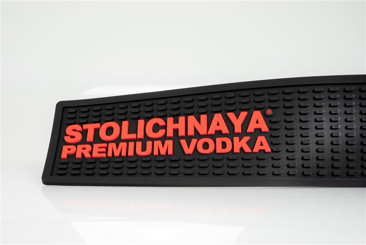 Stolichnaya Vodka Tapis de bar Tapis égouttoir Accessoires de bar noir – Vue 2