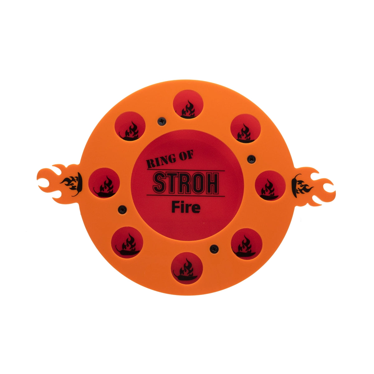 Plateau à rhum en paille Verres à shot Plateau de service Fire Ring orange