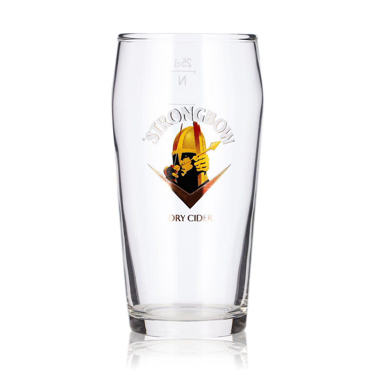 Verre à cidre Strongbow 0,25 l, verre à bière avec le logo des Schützen, verre à bière Willibecher, chope Seidel