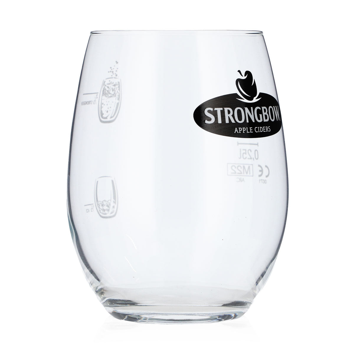 Verre à cidre Strongbow 0,25 l, verre à whisky Old Fashioned avec logo noir – Vue 2