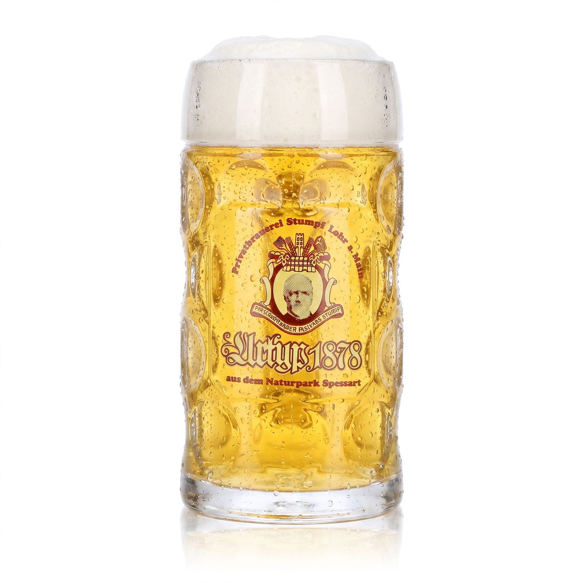 Verre à bière Stumpf, chope à bière 0,25 l « Urtyp 1878 », brasserie artisanale Stumpf, relief