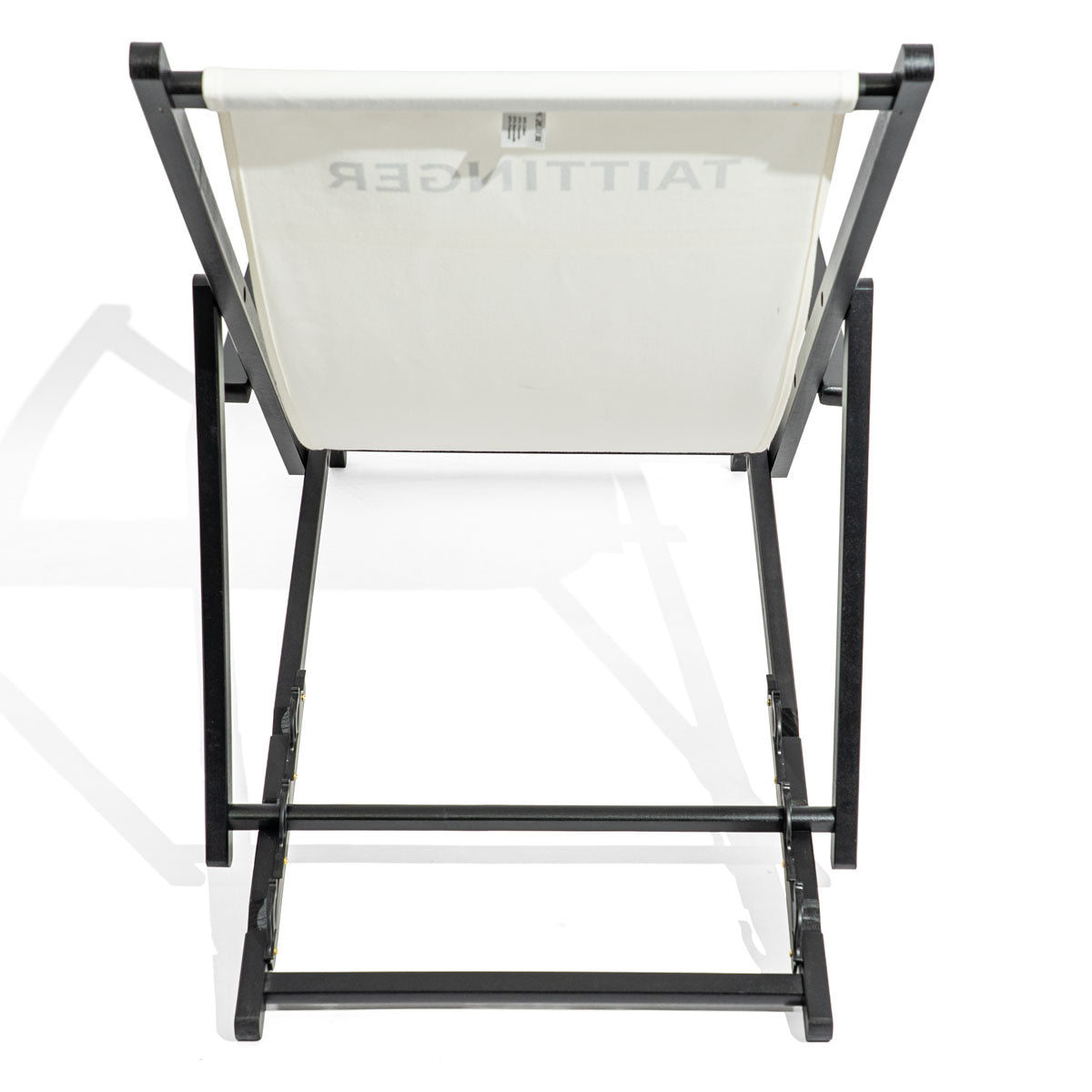 Chaise longue de plage Taittinger Champagne Chaise longue en bois de hêtre blanc – Vue 5
