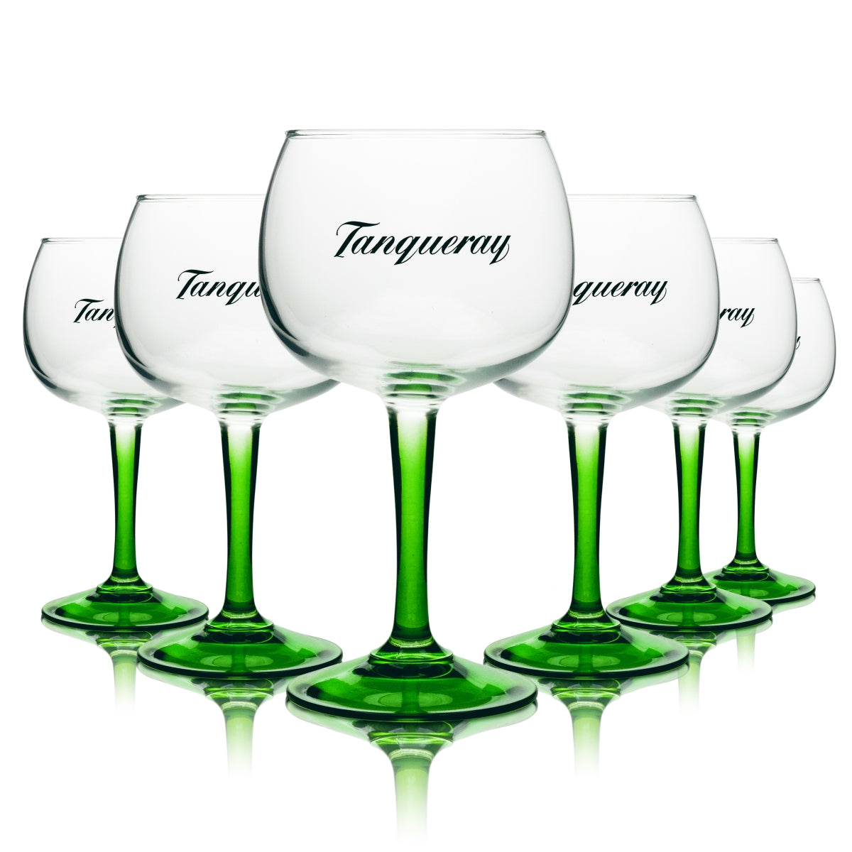 Verres ballon Tanqueray 0,59 l – Lot de 6 verres à pied Copa Gin Tonic XXL verts – Vue 4