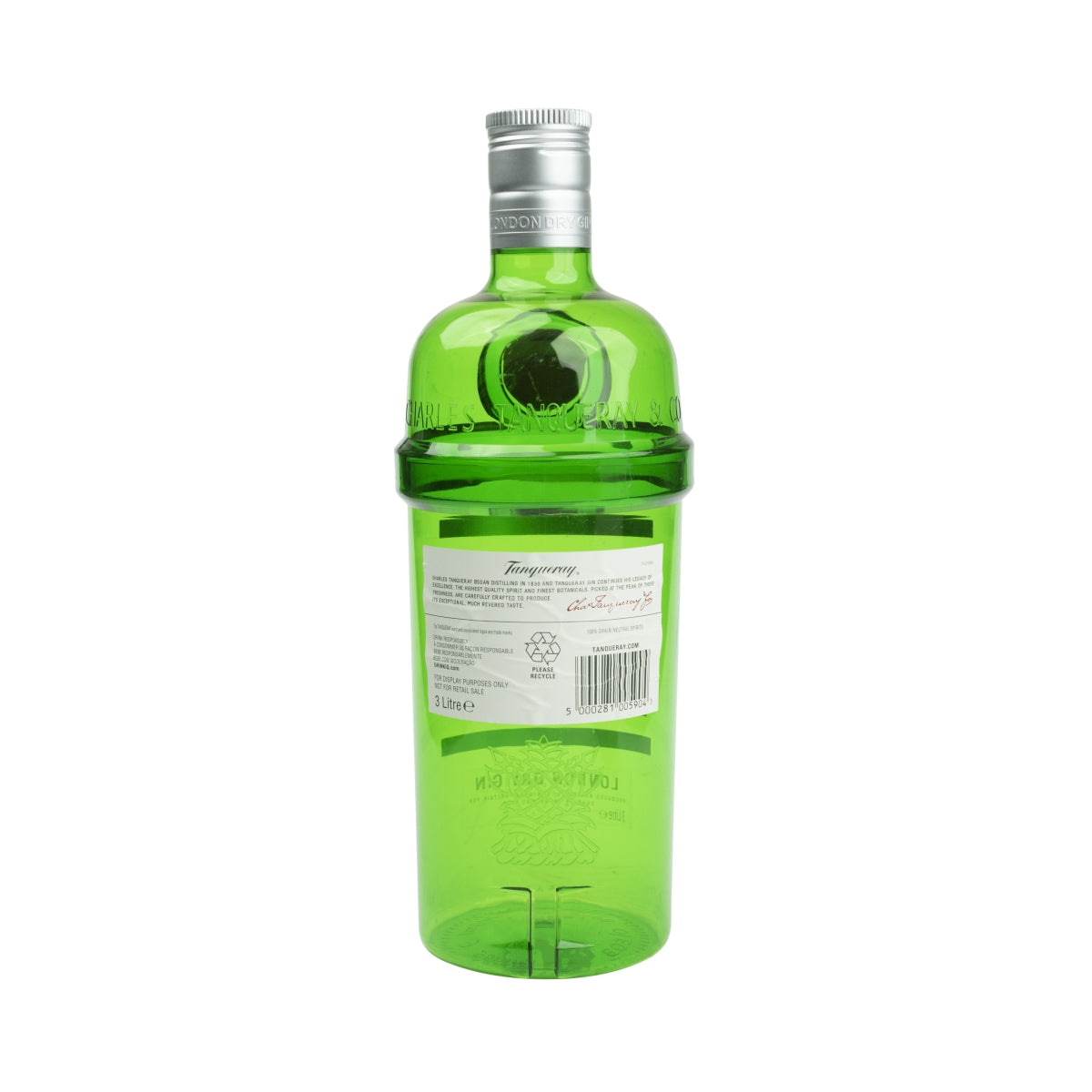 Tanqueray Gin 3 l bouteille d'exposition VIDE présentoir décoratif factice Bar EMPTY plastique vert – Vue 3