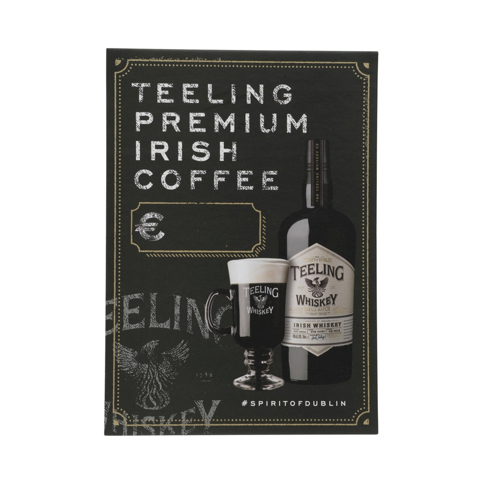 Teeling Whiskey Présentoir de table A5 Irish Coffee Panneau publicitaire Décoration Bar UK