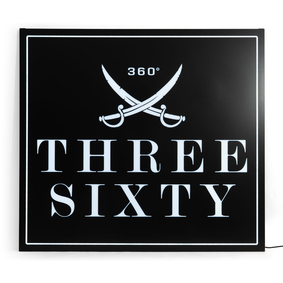 Three Sixty Enseigne lumineuse Luminated LED Wall Sign Square Logo Acrylic Deko – Vue 4