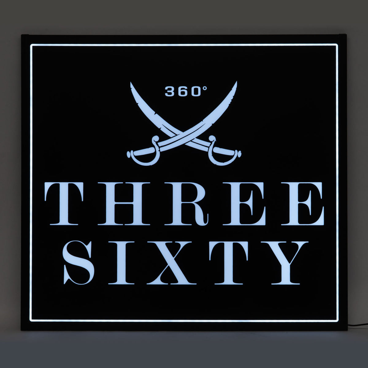 Three Sixty Enseigne lumineuse Luminated LED Wall Sign Square Logo Acrylic Deko – Vue 5