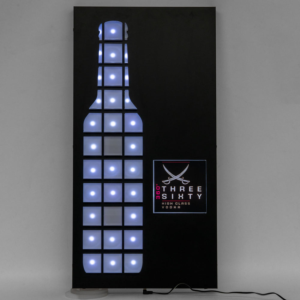 Three Sixty Enseigne lumineuse Luminated LED Wallsign Décoration de bar Merch B-WARE