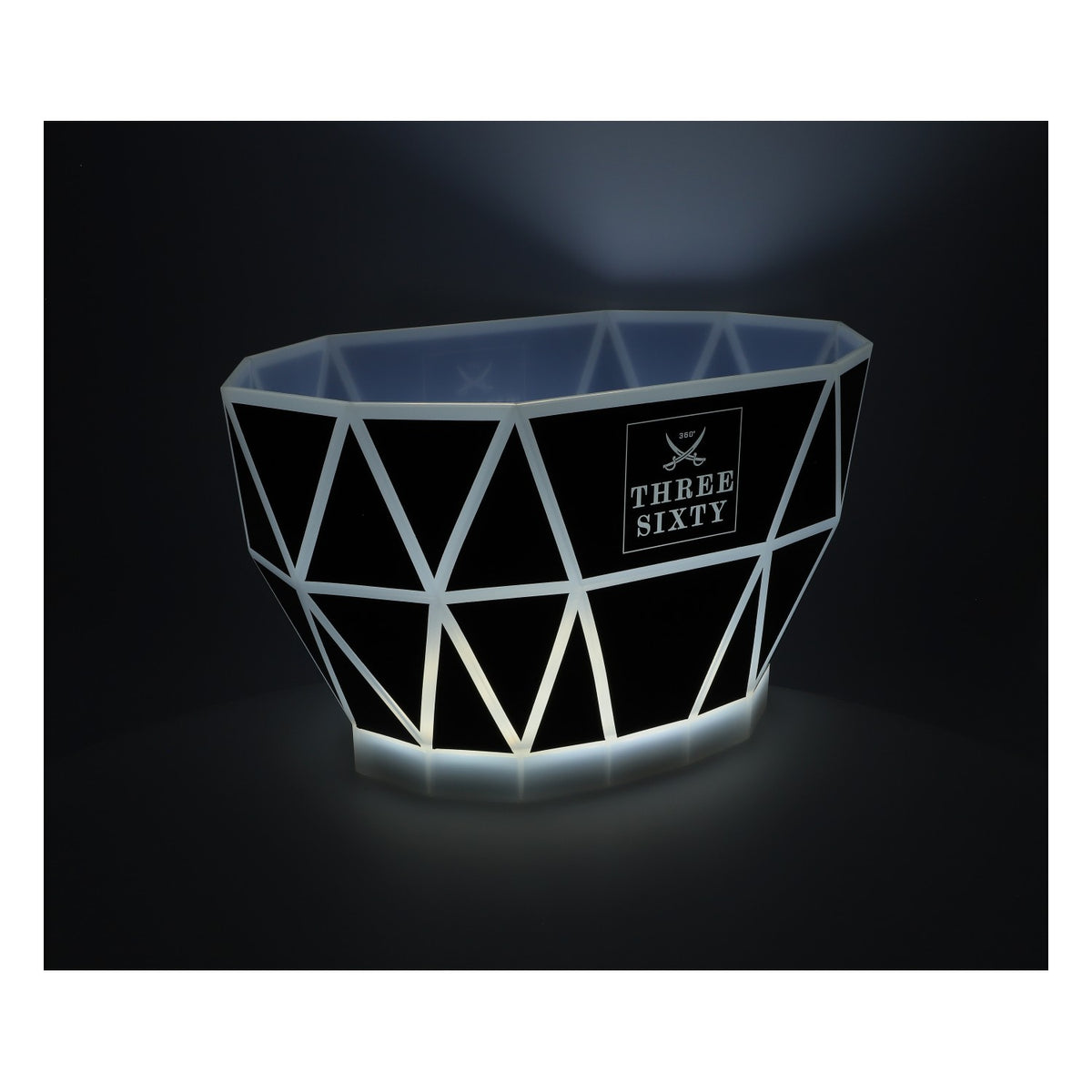 Three Sixty Vodka LED Refroidisseur Bac à glaçons Refroidisseur de bouteille Base rechargeable – Vue 5