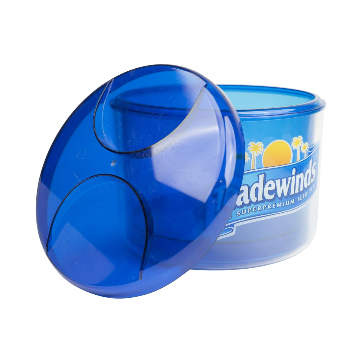 Tradewinds Boîte à glaçons ronde 29 cm Récipient pour glaçons Bar bleu – Vue 4