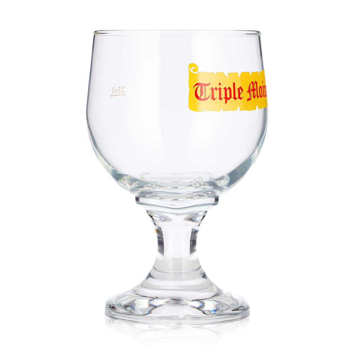 Verre à bière Triple Moine 0,25 l, forme calice, logo jaune, coupe Durabor – Vue 2