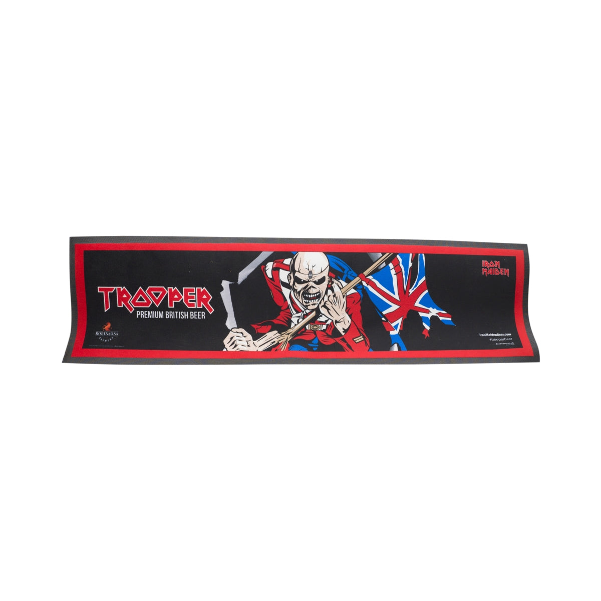 Trooper Bier Barmatte 90x25cm Iron Maiden Bar Runner Tapis égouttoir pour verres en caoutchouc