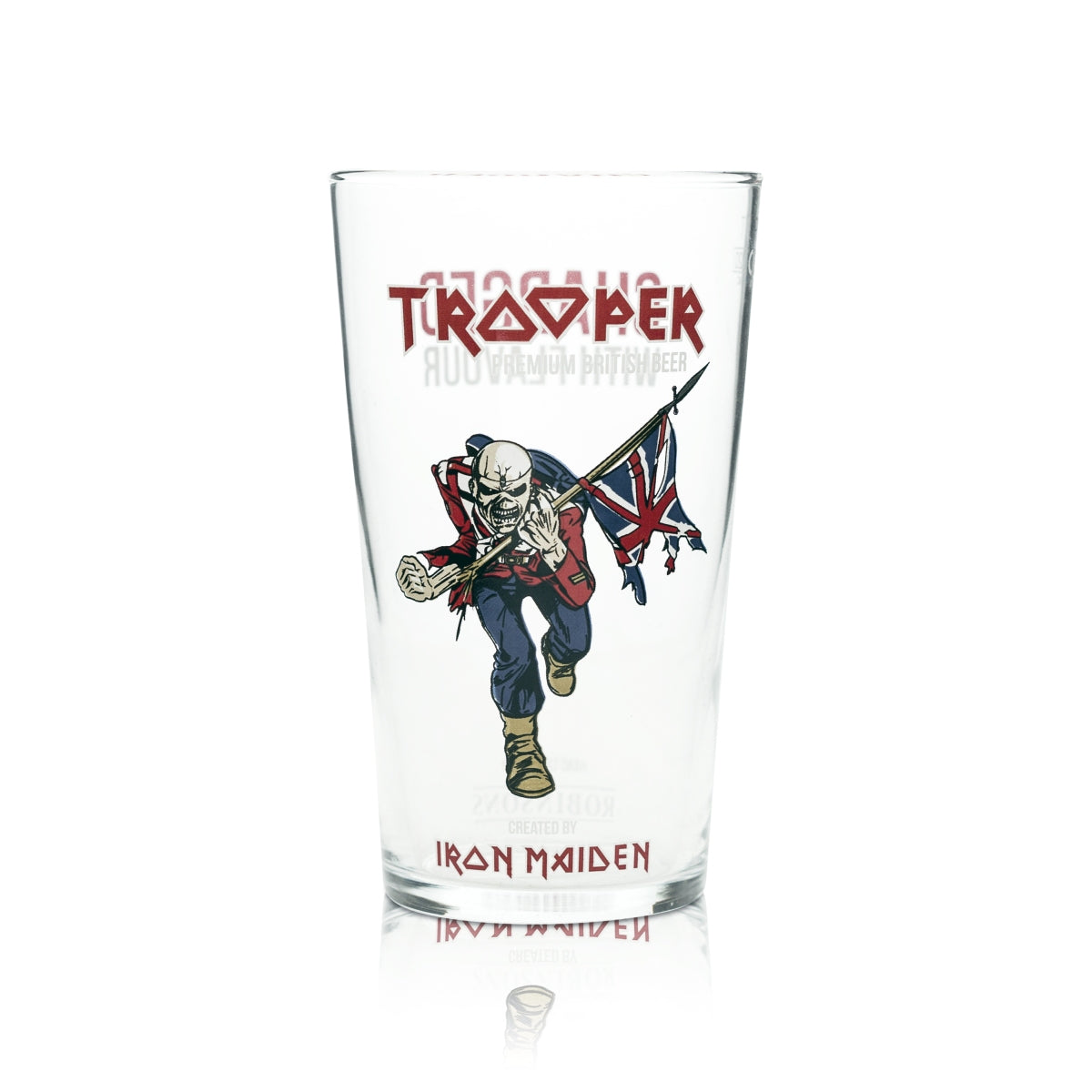 Verre à bière Trooper 0,5 l, mug Iron Maiden Robinson, verres UK Angleterre