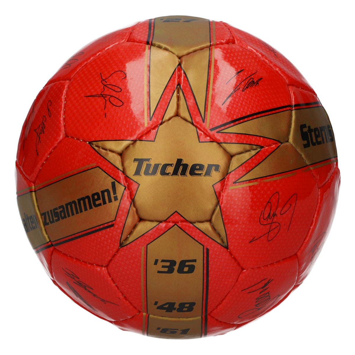 Tucher 1. FCN Football « Vrais amis » Autographes des joueurs, rouge, objet de collection