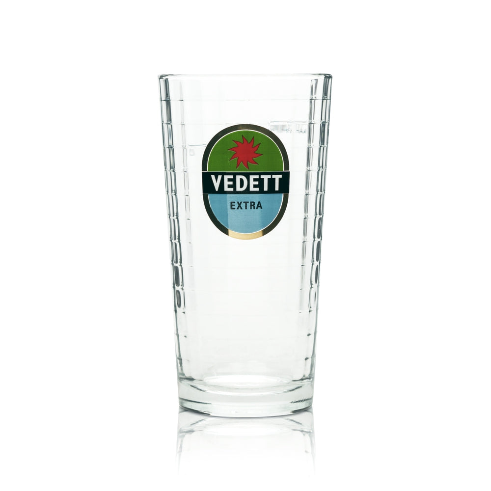 Verre à bière Vedett 0,25 l « Extra » vert en relief Verres Beer Belgium HALF PINT