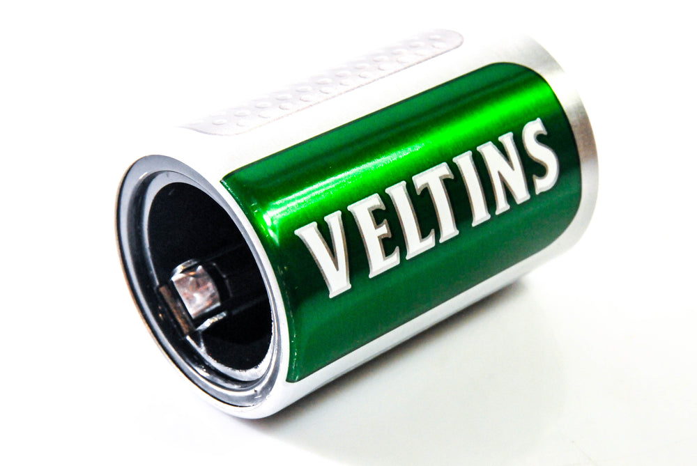 Décapsuleur Veltins Bier Push-up, vert et argenté