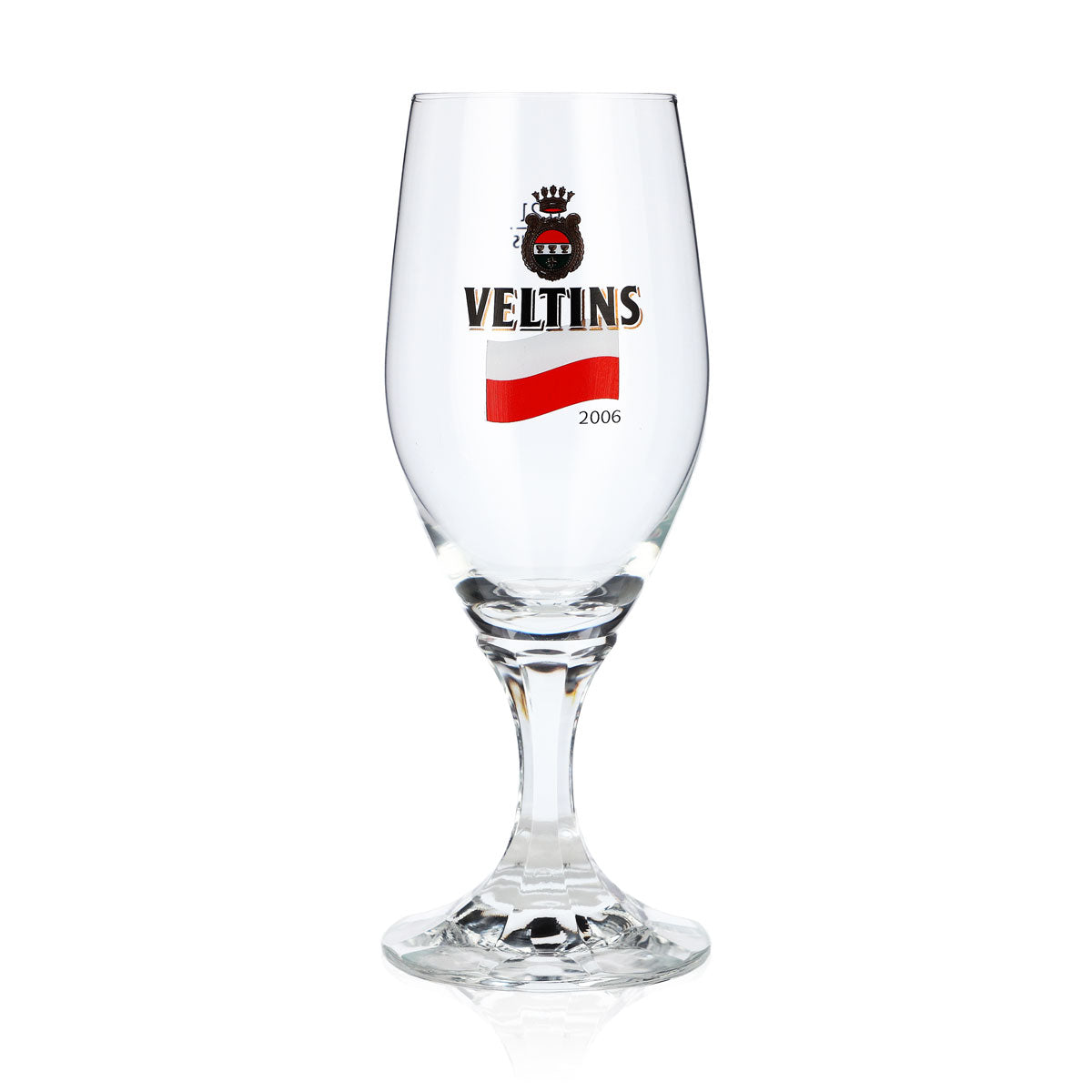 Verre à bière Veltins 0,2 l, verre en forme de coupe, édition spéciale Coupe du monde 2006 en Pologne, verre à bière, verre à pils