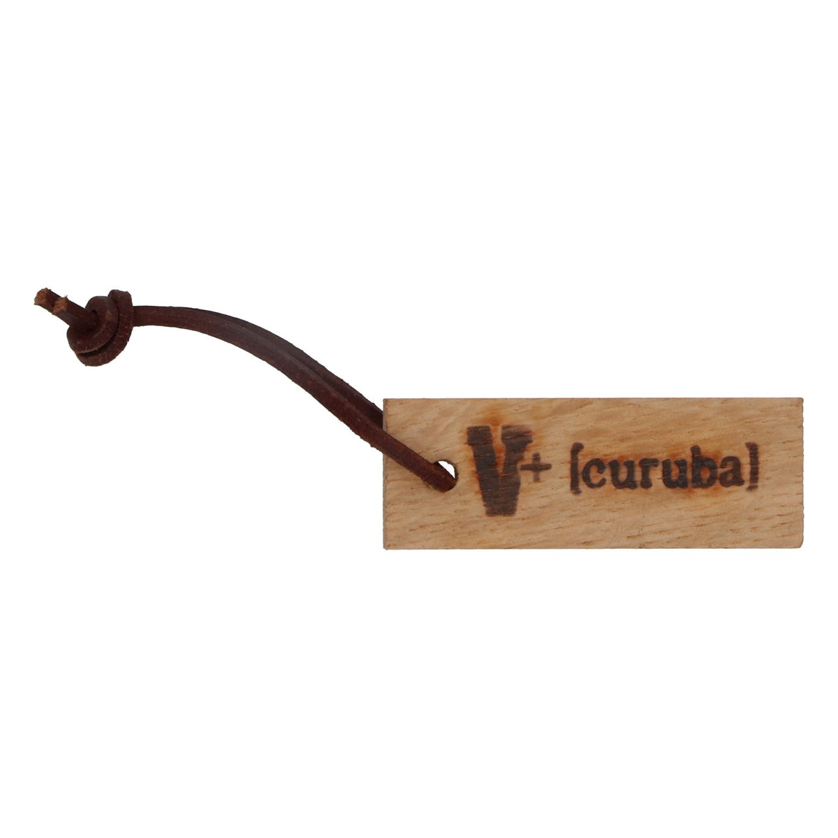 Porte-clés Veltins V+ en cuir et bois « V+ curuba » flottant