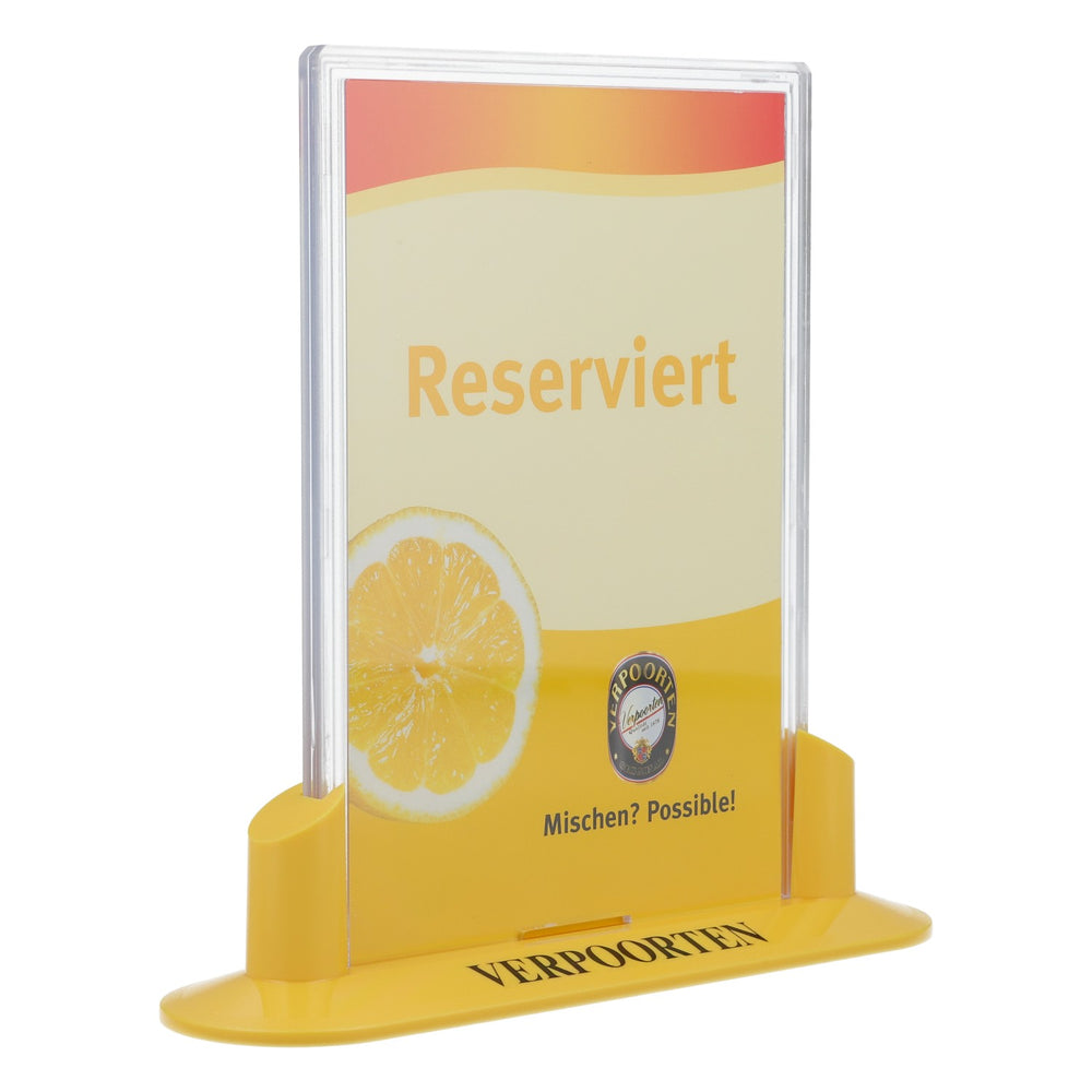 Présentoir de table pour liqueur Verpoorten Porte-cartes Mission Possible