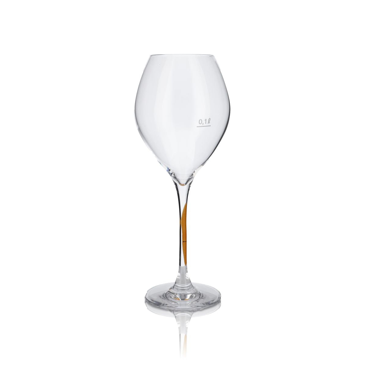 Verre à champagne Veuve Clicquot Trendy Prestige Yellow 280 ml Flûte avec pied orange – Vue 2