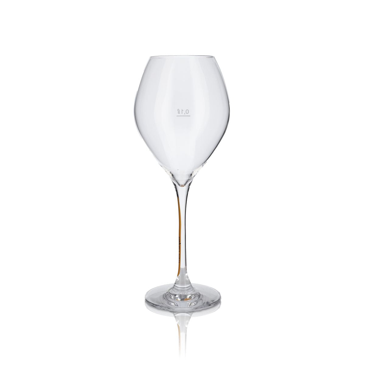 Verre à champagne Veuve Clicquot Trendy Prestige Yellow 280 ml Flûte avec pied orange – Vue 3
