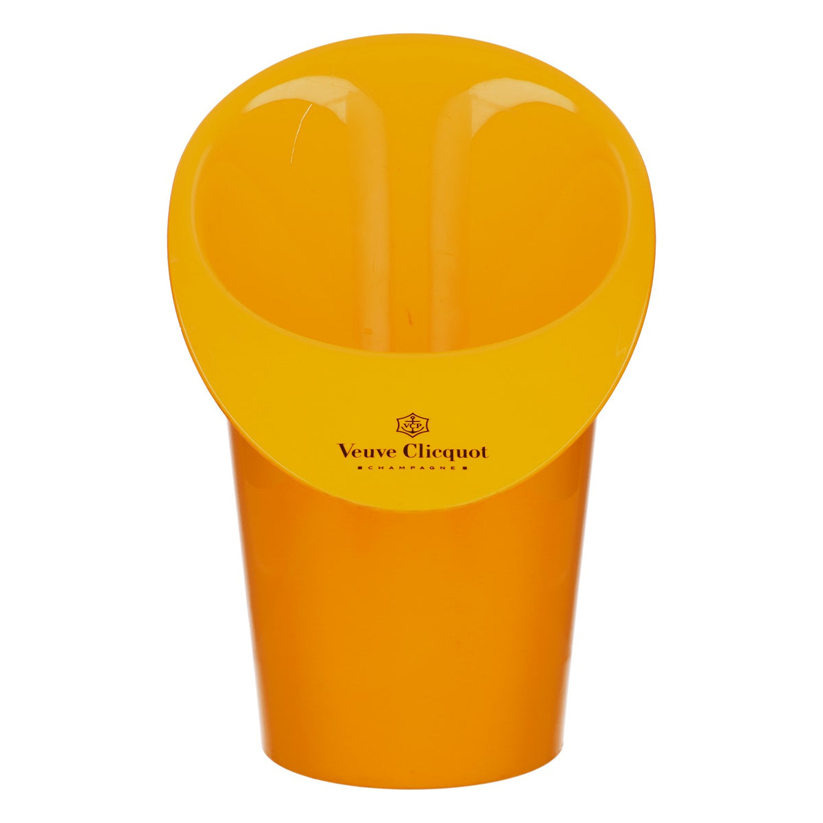 Seau à champagne Veuve Clicquot, modèle «Single Orange» avec renflement, légèrement usagé