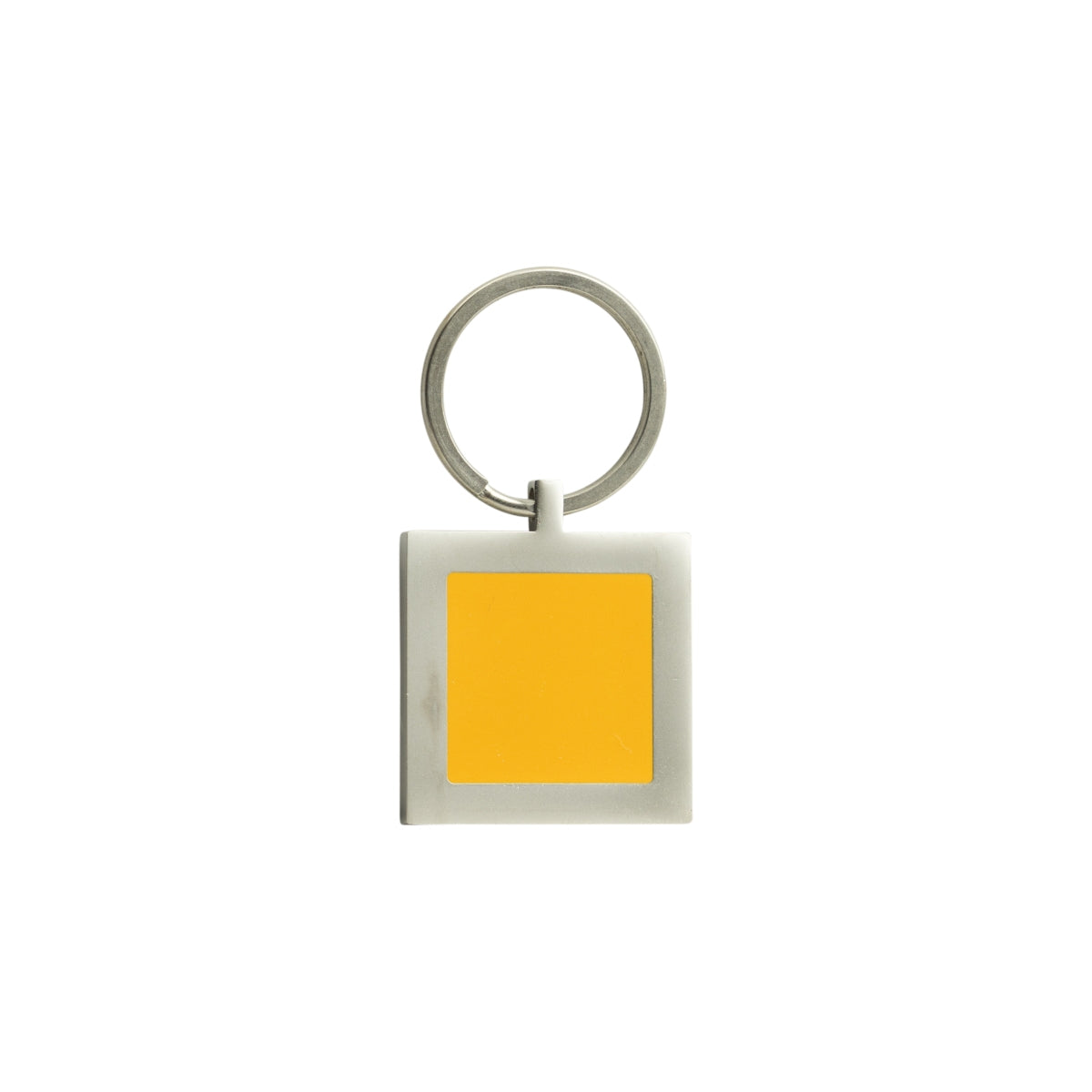 Porte-clés Veuve Clicquot Champagne en métal argenté carré orange