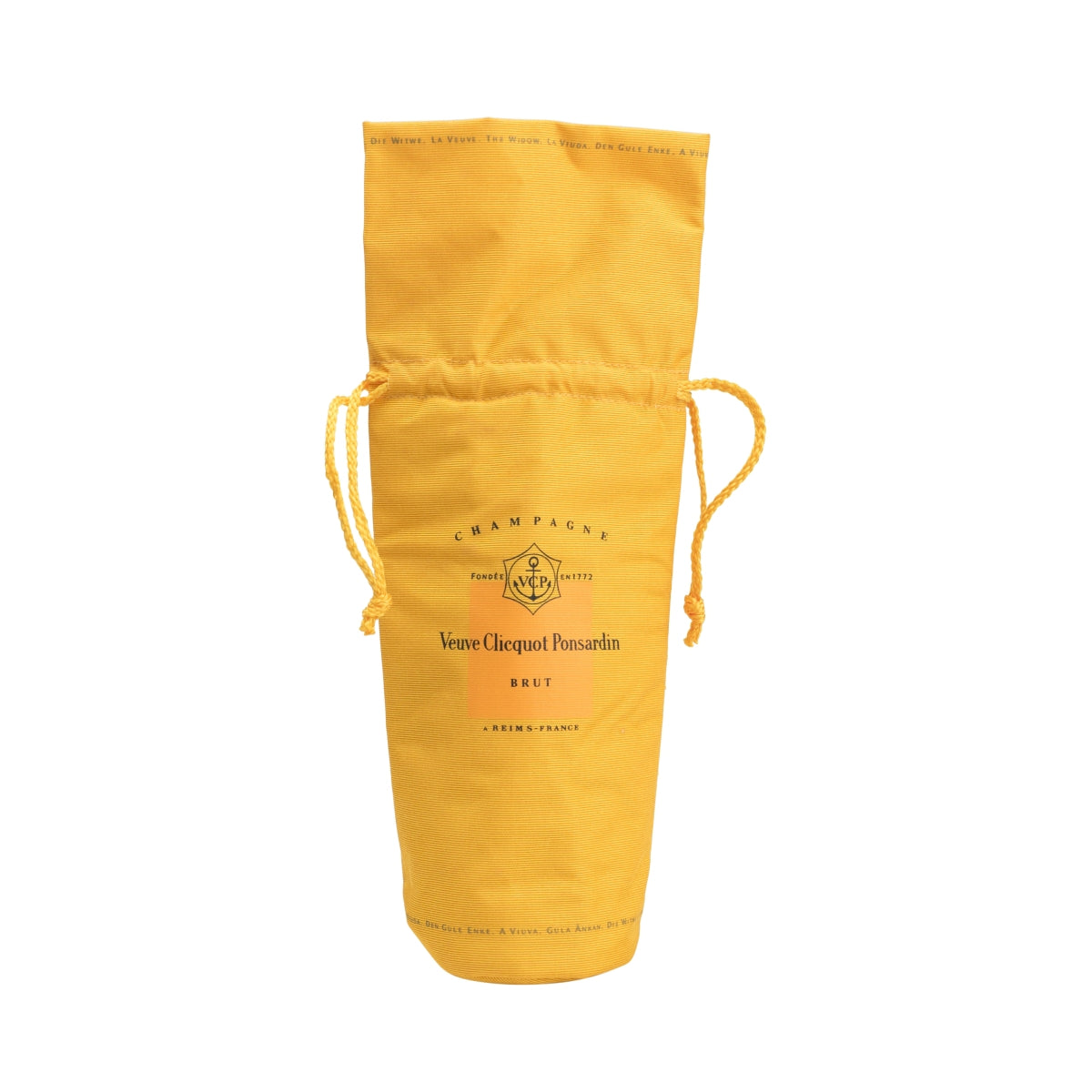 Sac pour bouteille de champagne Veuve Cliquot 0,7 l orange avec cordon et étui cadeau – Vue 2