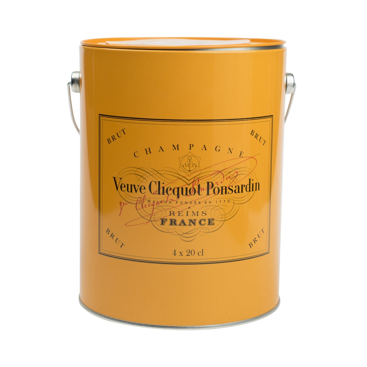 Coffret de 4 bouteilles de champagne Veuve Cliquot Paint Box 4x20cl VIDES + bec verseur décoratif pour bar – Vue 4
