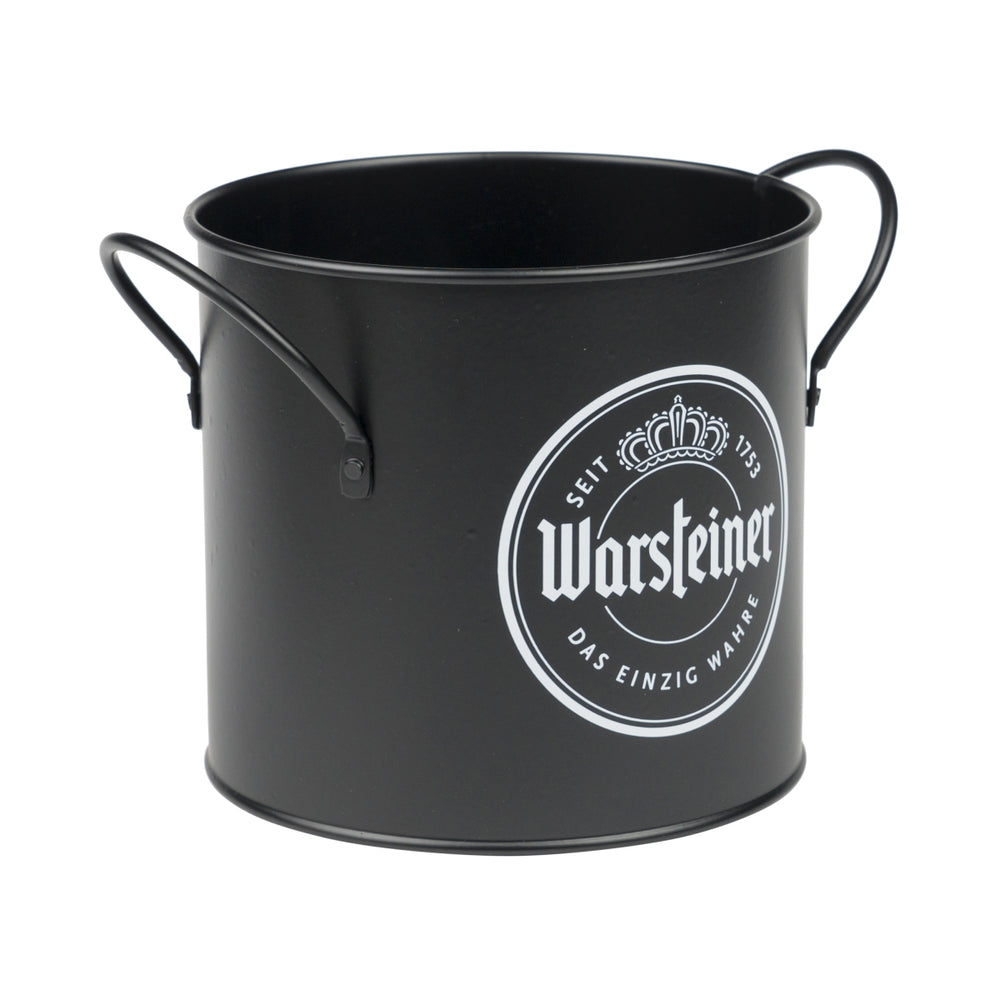 Warsteiner Seau à bière en métal, caisse mate, accessoire de bar, caddy, table de restauration