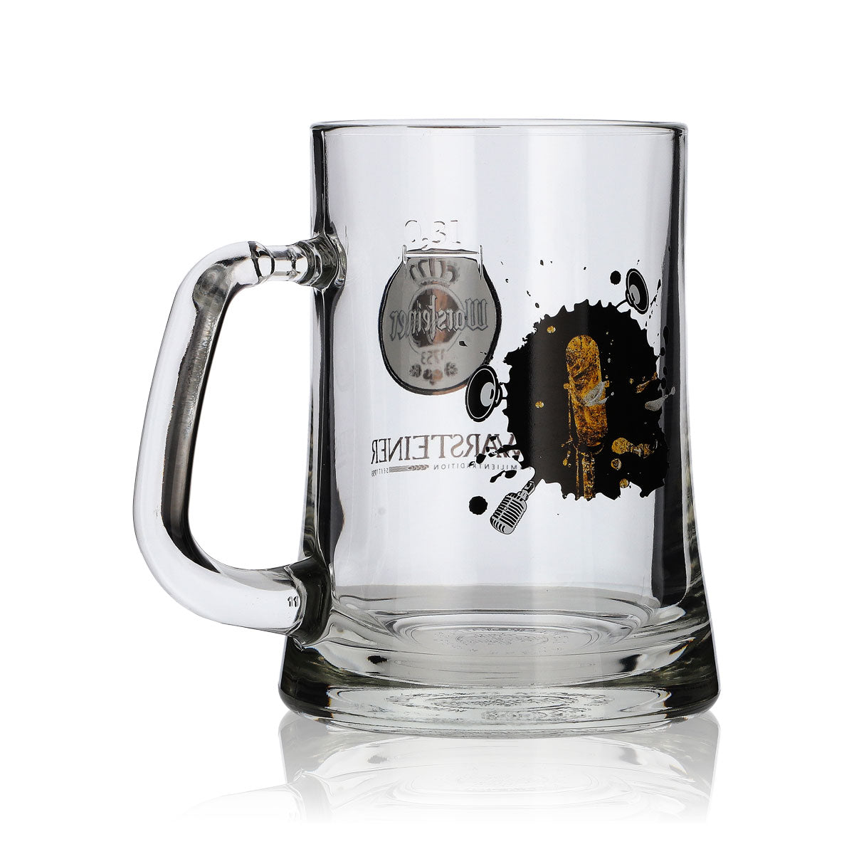 Verre à bière Warsteiner 0,3 l Chope à bière Seidel Chope de collection « Microphone » Chope à bière – Vue 3