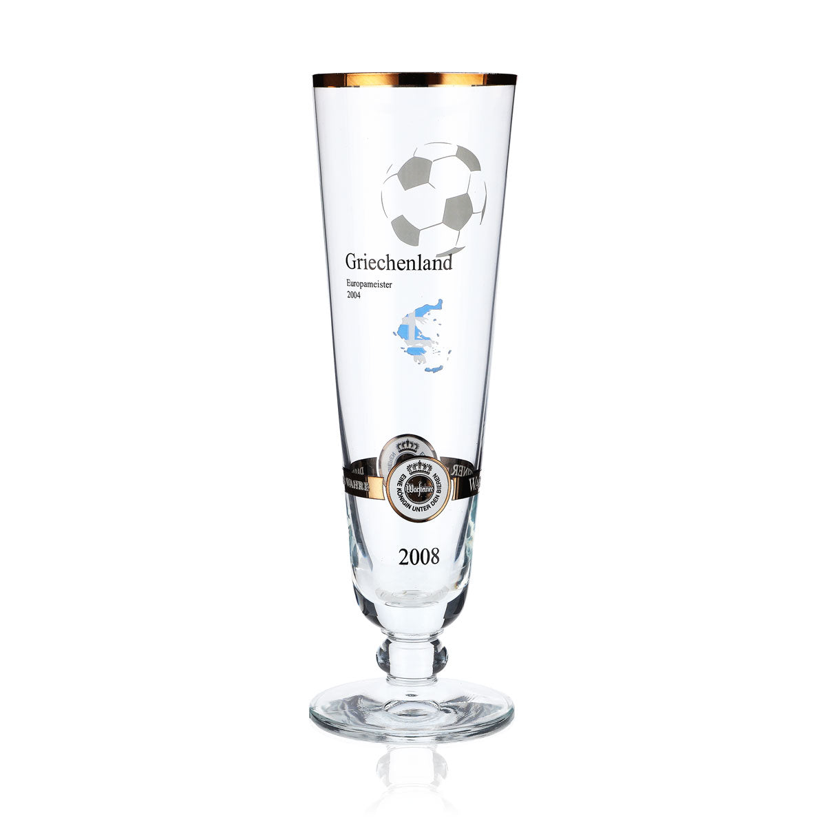 Verre à bière Warsteiner Verre à bière Verre de collection 0,28 l Coupe « Grèce » Euro 2008
