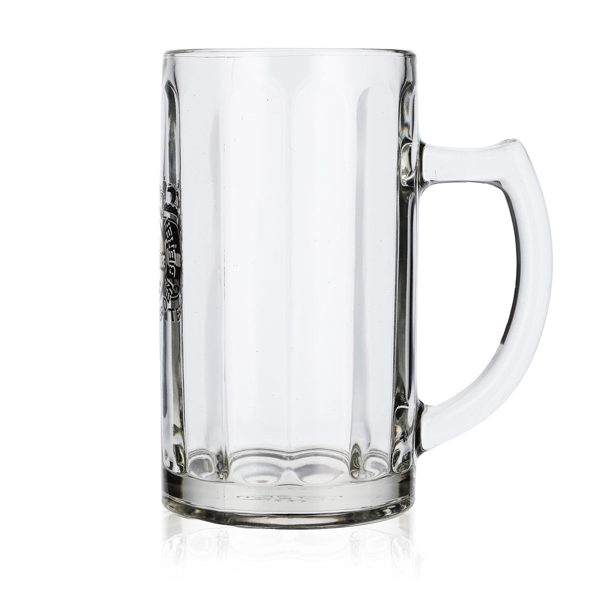 Verre à bière Warsteiner Chope à bière Bierseidel 0,4 l Relief longitudinal Logo argenté – Vue 5