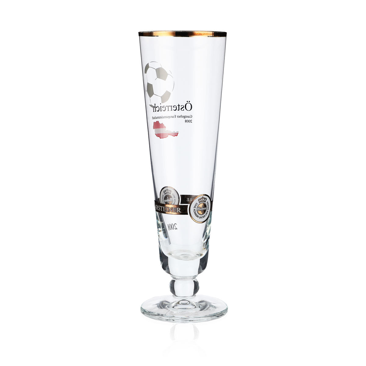 Verres à bière Warsteiner Édition annuelle Euro 2008 Verre Nation « Autriche » – Vue 3